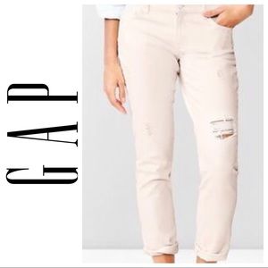 ⬇️$21 Gap Jean Distressed Girlfriend Cream White A